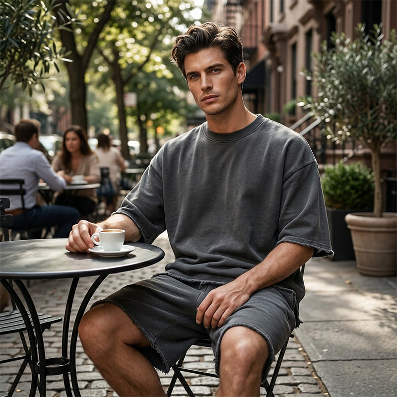 💎 -50% ON SOLID COLOR SPORTS SETS! 💎 Moisture-Wicking Comfort, Loose Fit & Perfect for Gym to Street 🏃‍♂️👕