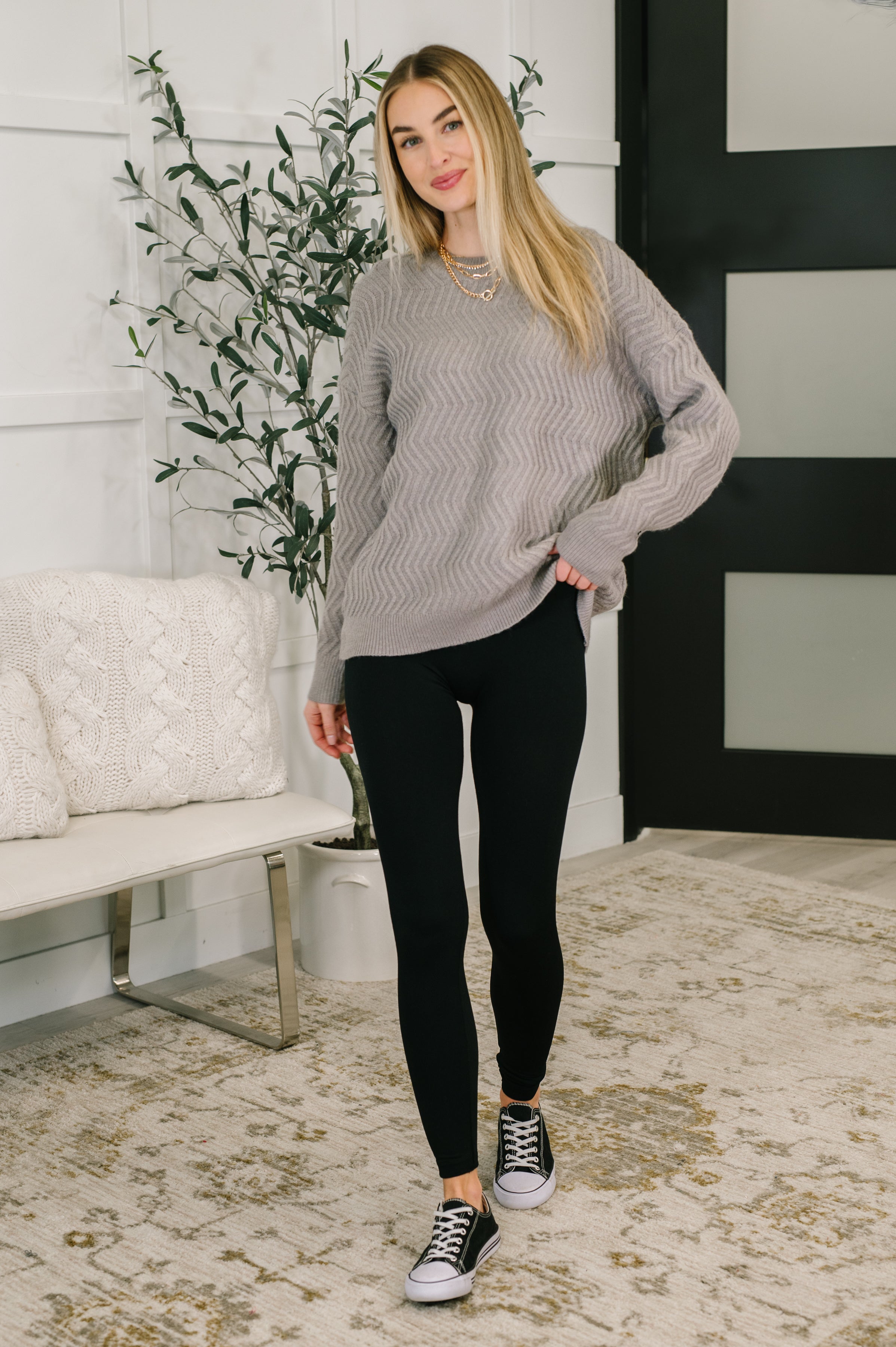 Rush of Joy Textured Long Sleeve Top