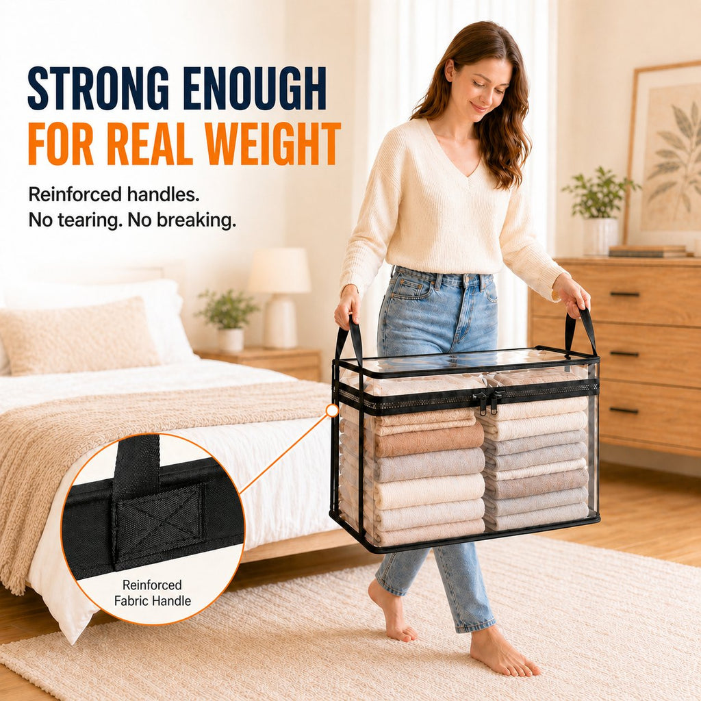 🔥Last Day 50% OFF📦Large Heavy-Duty Thick Plastic Clear Storage Bag for Clothes, Moving & Storage