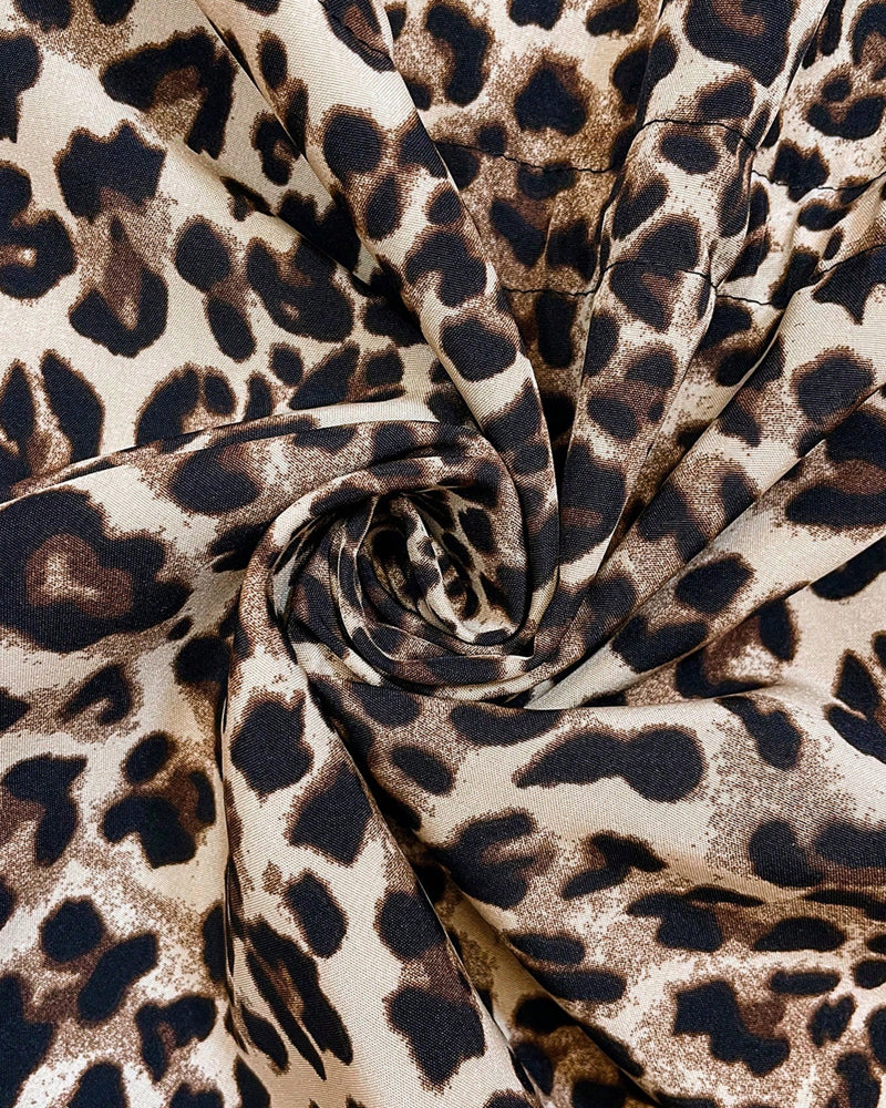 Reversible Coat with Leopard Print