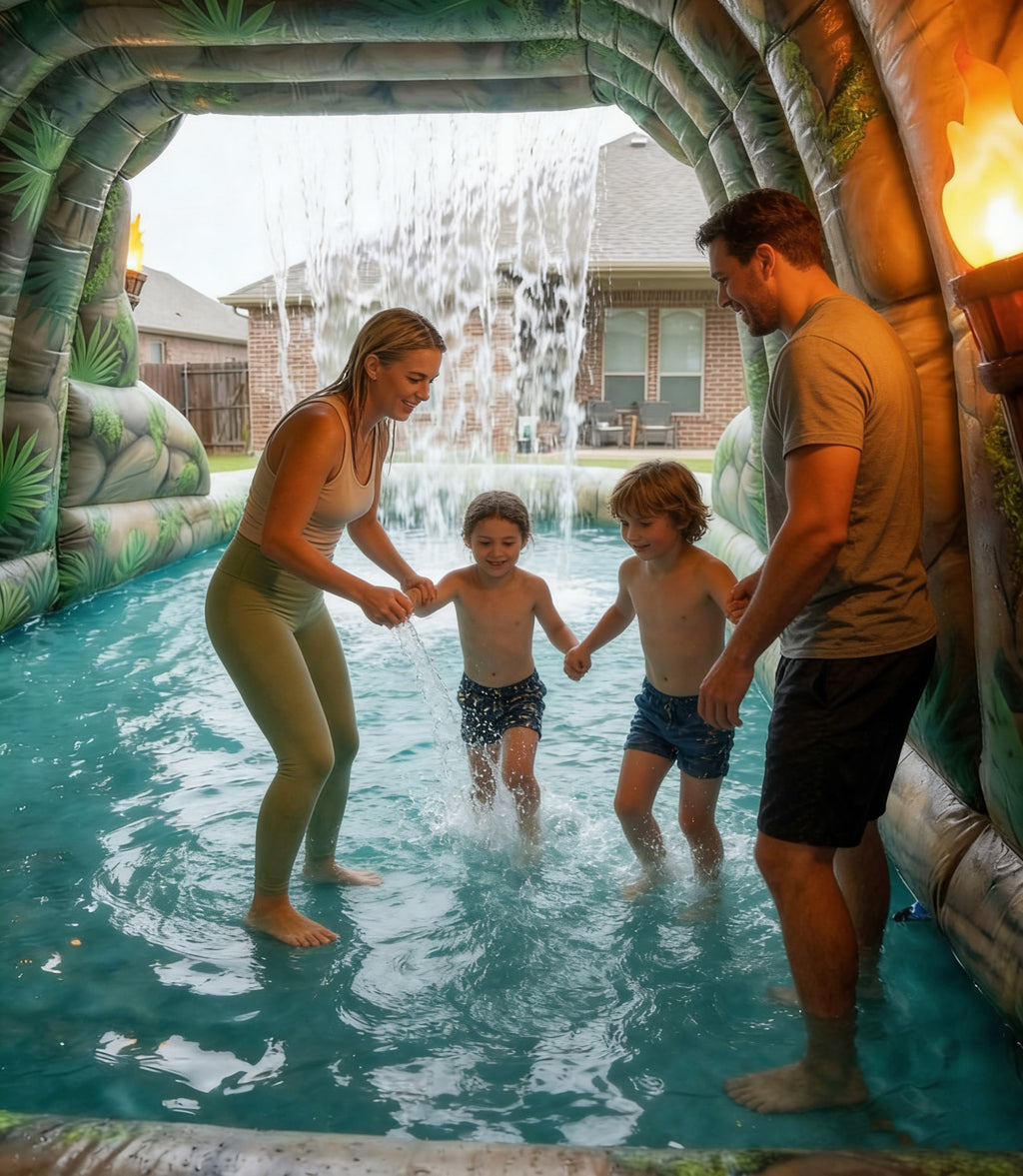 Cave Waterfall Adventure Splash Pool
