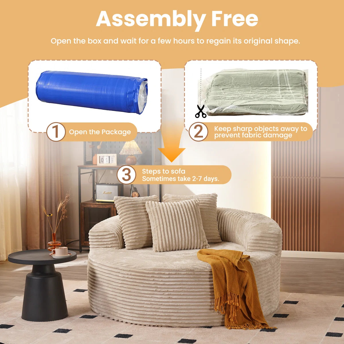 Lumen Boneless Round Lounge Chair