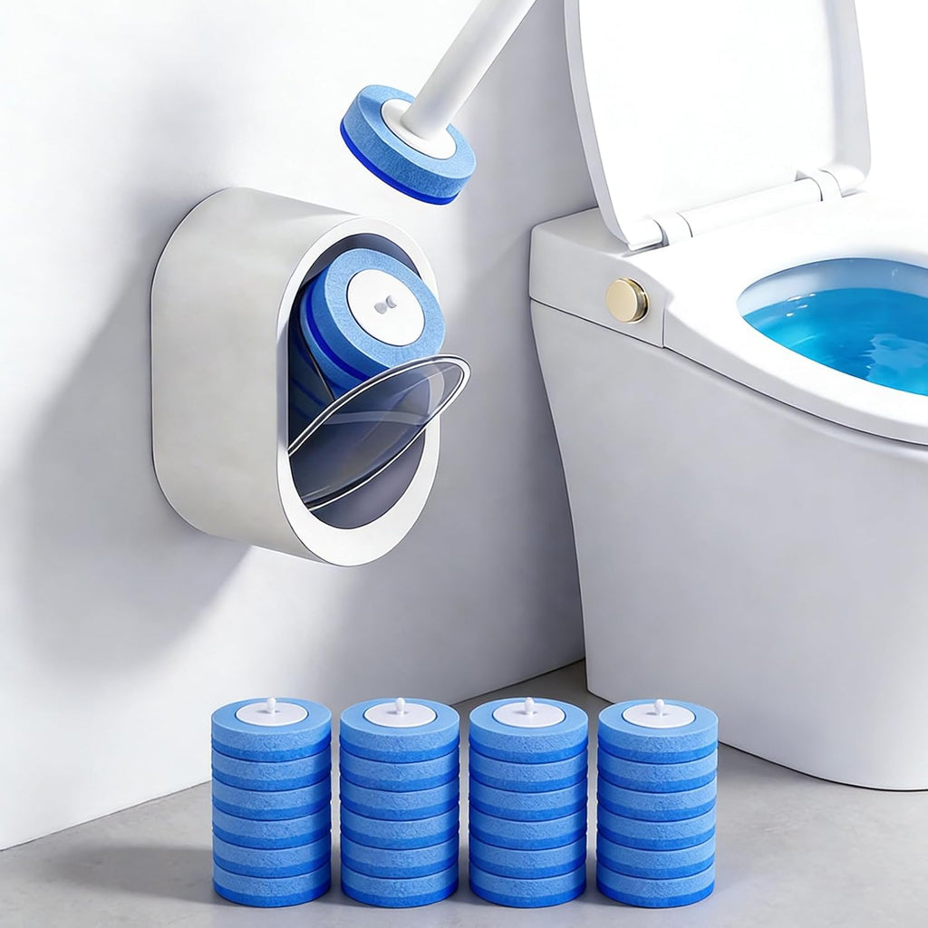 Disposable Self-Dissolving Toilet Scrubber System