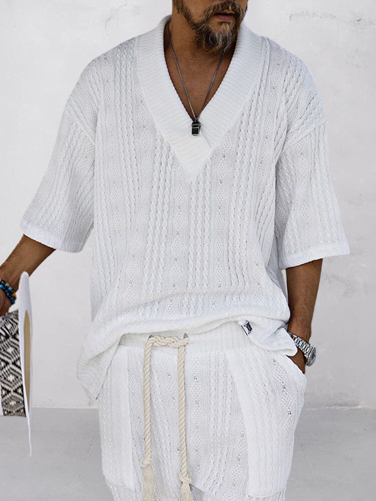 Cozy Cable Knit Tee & Shorts