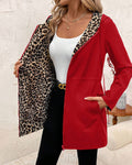 Reversible Coat with Leopard Print