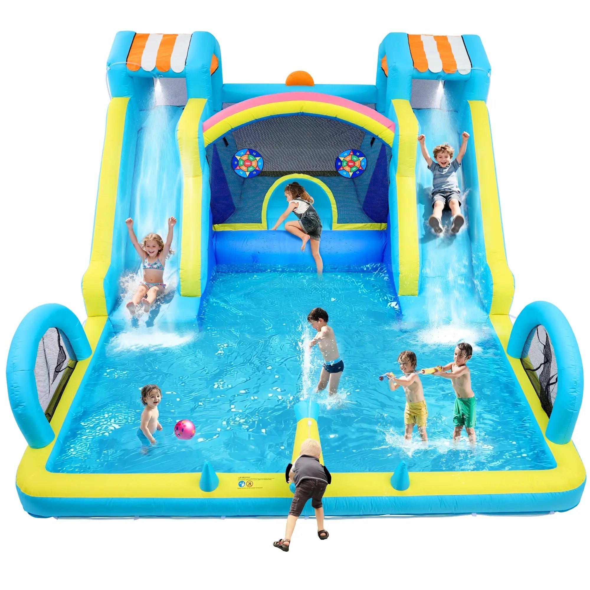Backyard Splash Double Slide Bounce House