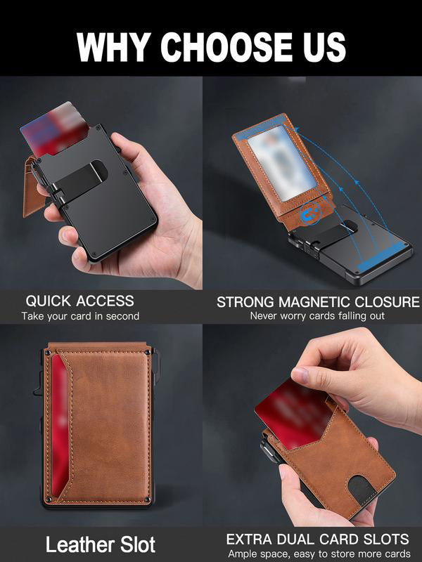 Anti-theft pop-up credit card wallet