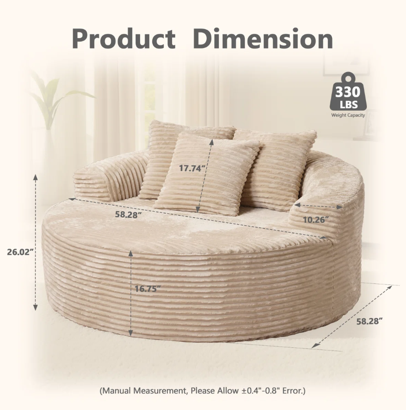 Lumen Boneless Round Lounge Chair