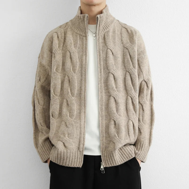 Heritage Cable Zip Cardigan