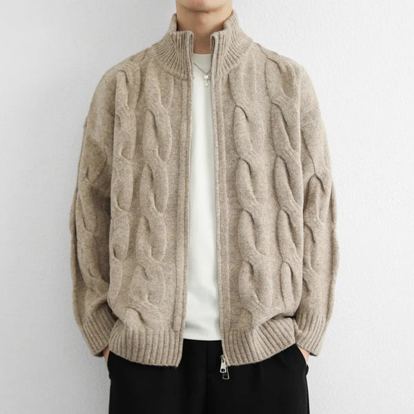 Heritage Cable Zip Cardigan