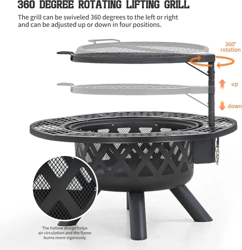 Lumen Backyard Fire Grill Pit