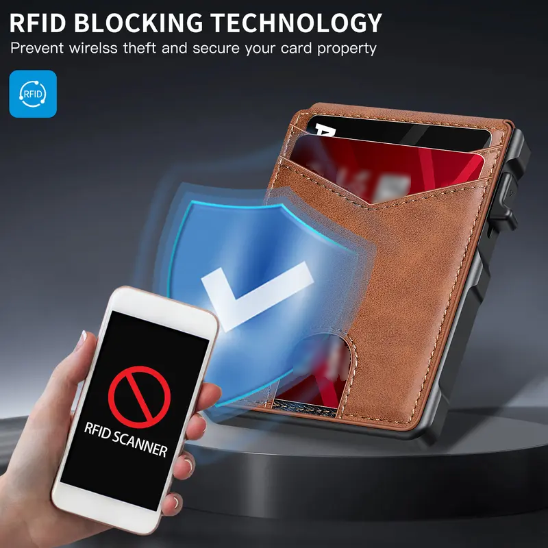 Anti-theft pop-up credit card wallet