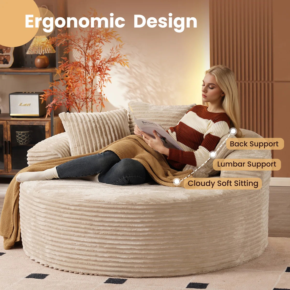 Lumen Boneless Round Lounge Chair