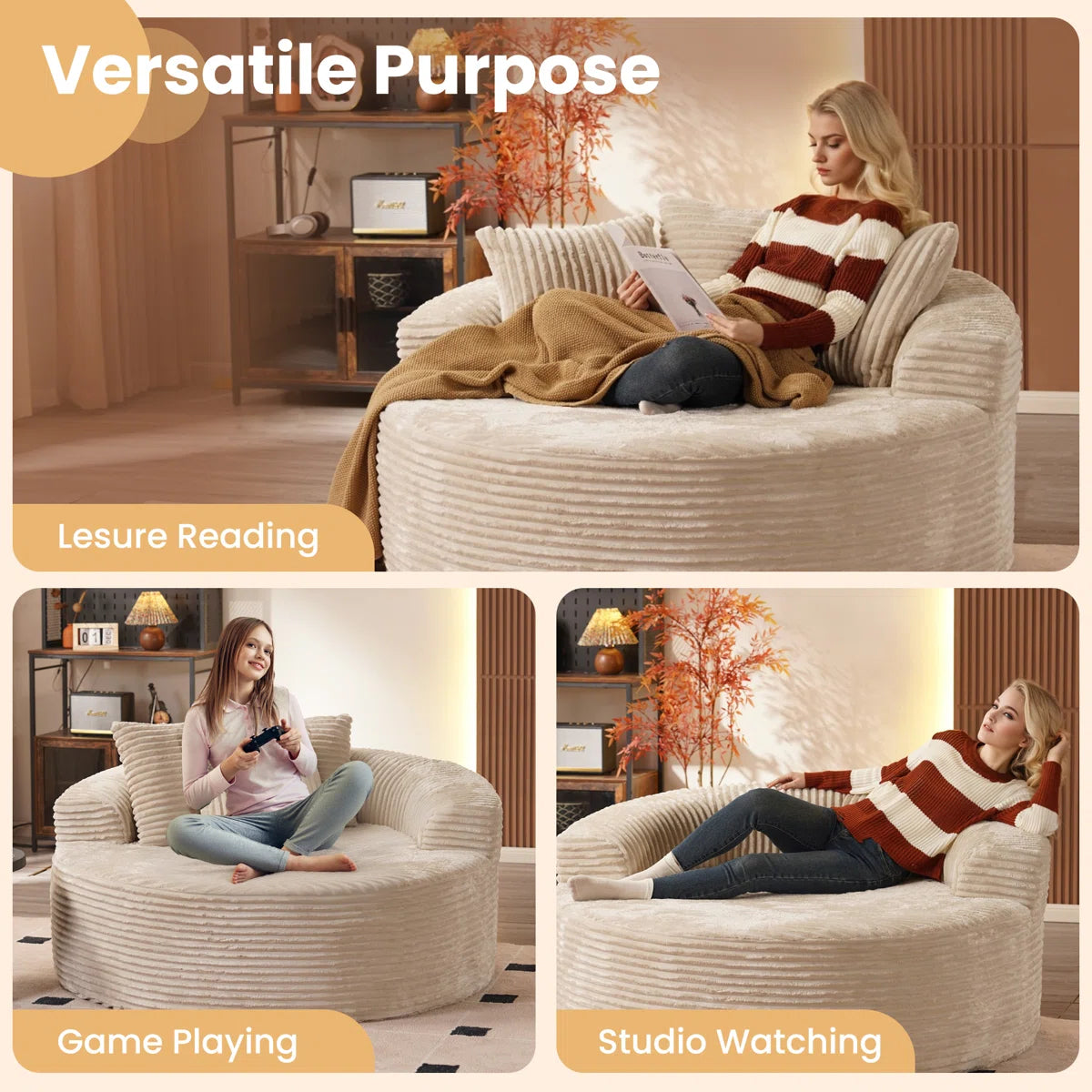 Lumen Boneless Round Lounge Chair